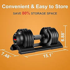 ALTLER Adjustable Dumbbell, 22lb/44lb/52lb Dumbbell Set with Tray for Workout Strength Training Fitness, Adjustable Weight Dial Dumbbell with Anti-Slip Handle and Weight Plate for Home Exercise